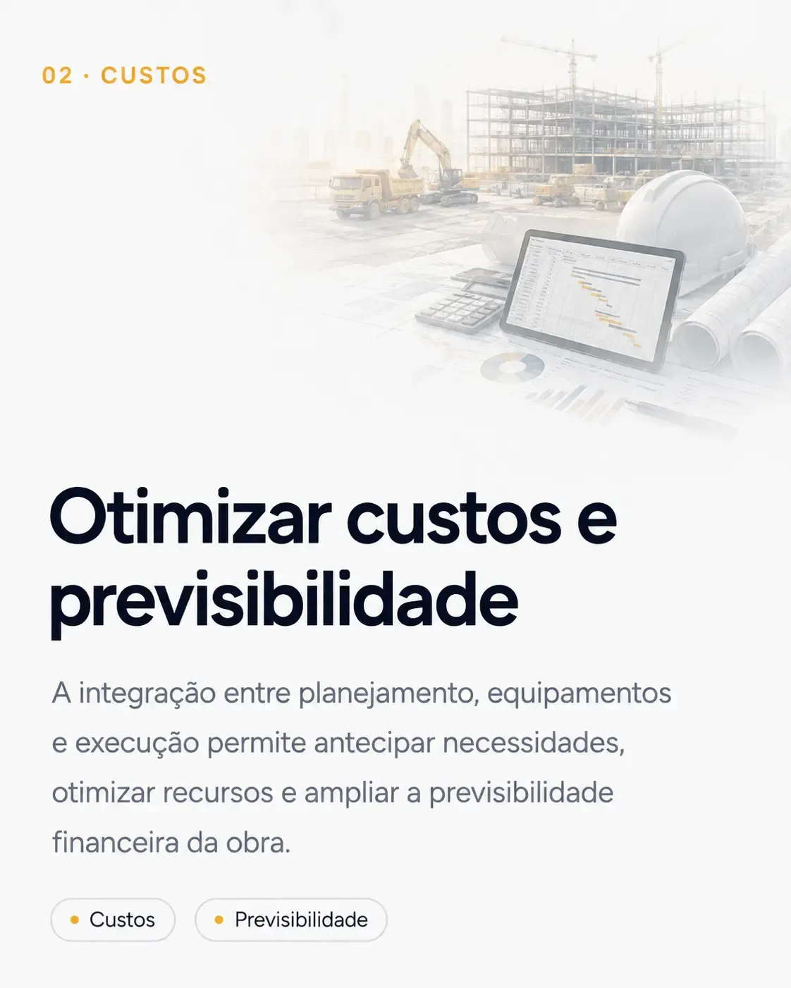 Card visual do diferencial custos